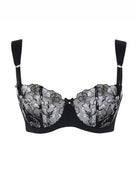 Panache Marlene Balcony Bra Cut & Sewn Bra Fittings by Court 30DDD US / 30E UK BLACK