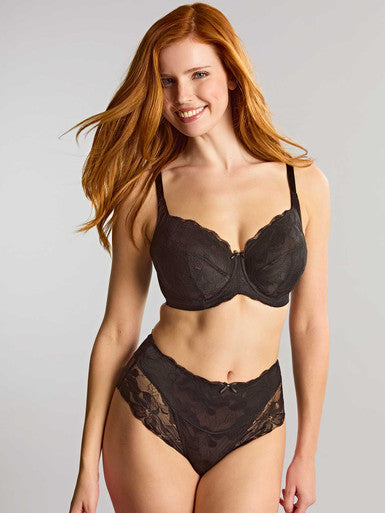 Panache Evangeline Deep Brief - Black Bra Fittings by Court