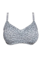 Royce Blossom Wireless Nursing Bra Bra Fittings by Court 34L-N US / 34HH-JJ UK GREY LEOPARD