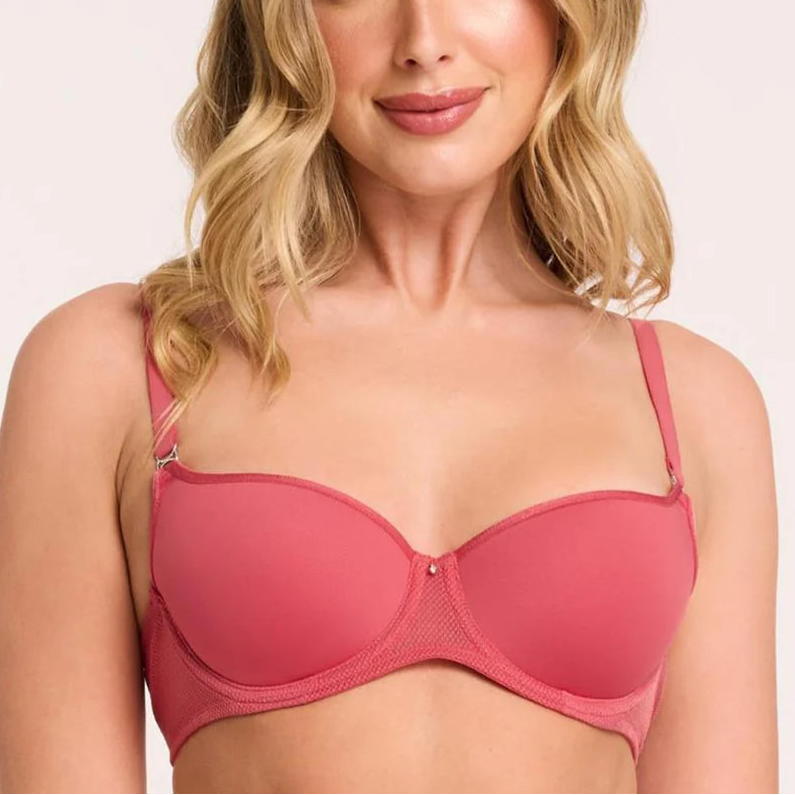 Montelle Sublime Spacer Balconette - Spiced Coral Spacer Foam Bra Fittings by Court 28C SPICED CORAL