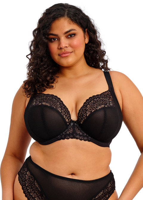Elomi Tiernie UW Plunge Bra Elomi 32J US / 32GG UK BLACK