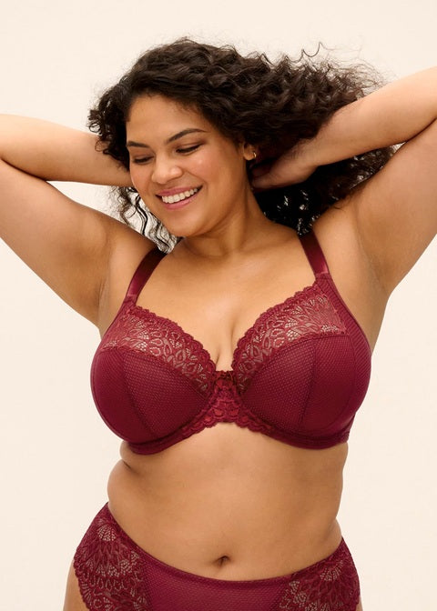 Elomi Tiernie UW Plunge Bra -Tibetan Red Elomi