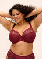 Elomi Tiernie UW Plunge Bra -Tibetan Red Elomi