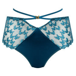 Louisa Bracq Tailor Shorty Panties Bra Fittings by Court 6 US / 12 UK (S) NEON BOTANICA