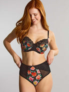 Panache Envy Deep Brief - Black Rose Bra Fittings by Court