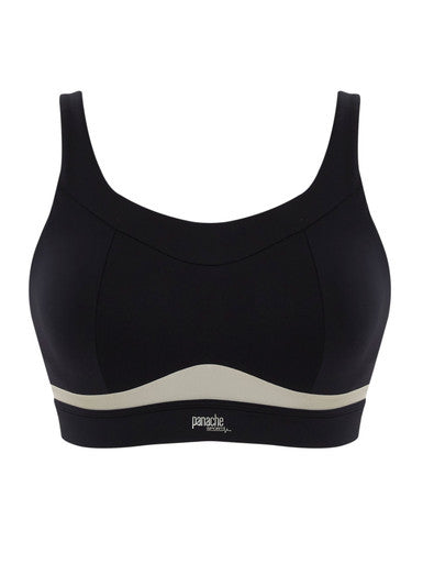 Panache Freedom Sports Bra - Black Bra Fittings by Court 30DDD US / 30E UK BLACK / CHALK