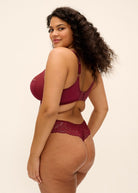 Elomi Tiernie High Waist Thong - Tibetan Red Thong Elomi