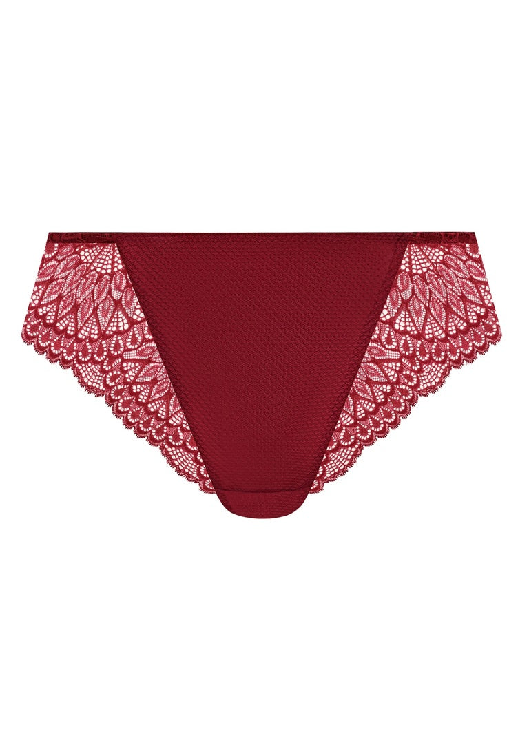 Elomi Tiernie High Waist Thong - Tibetan Red Thong Elomi 8 US / 12 UK (M) TIBETAN RED