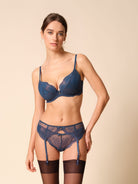 Gossard Superboost Padded Plunge -Deep Teal Bra Fittings by Court