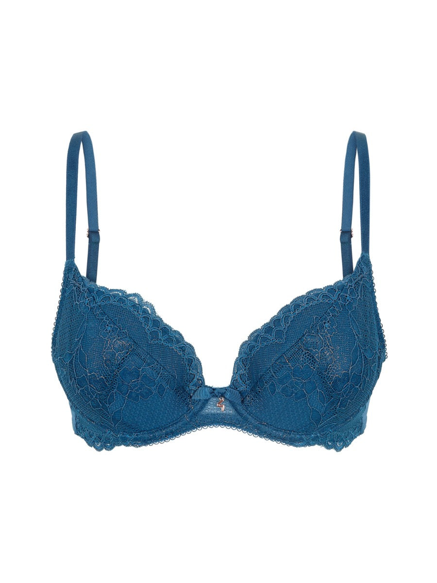 Gossard Superboost Padded Plunge -Deep Teal Bra Fittings by Court 30DD DEEP TEAL