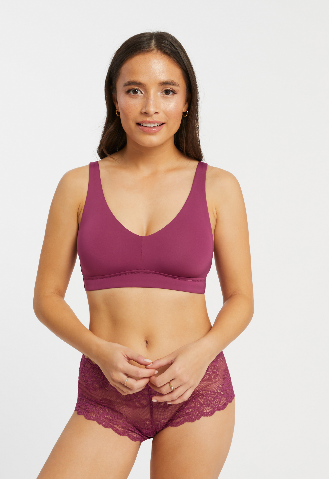 Montelle Mysa Cup-Sized Bralette*Final Sale* Montelle 28D-DD(E) US / UK CRANBERRY