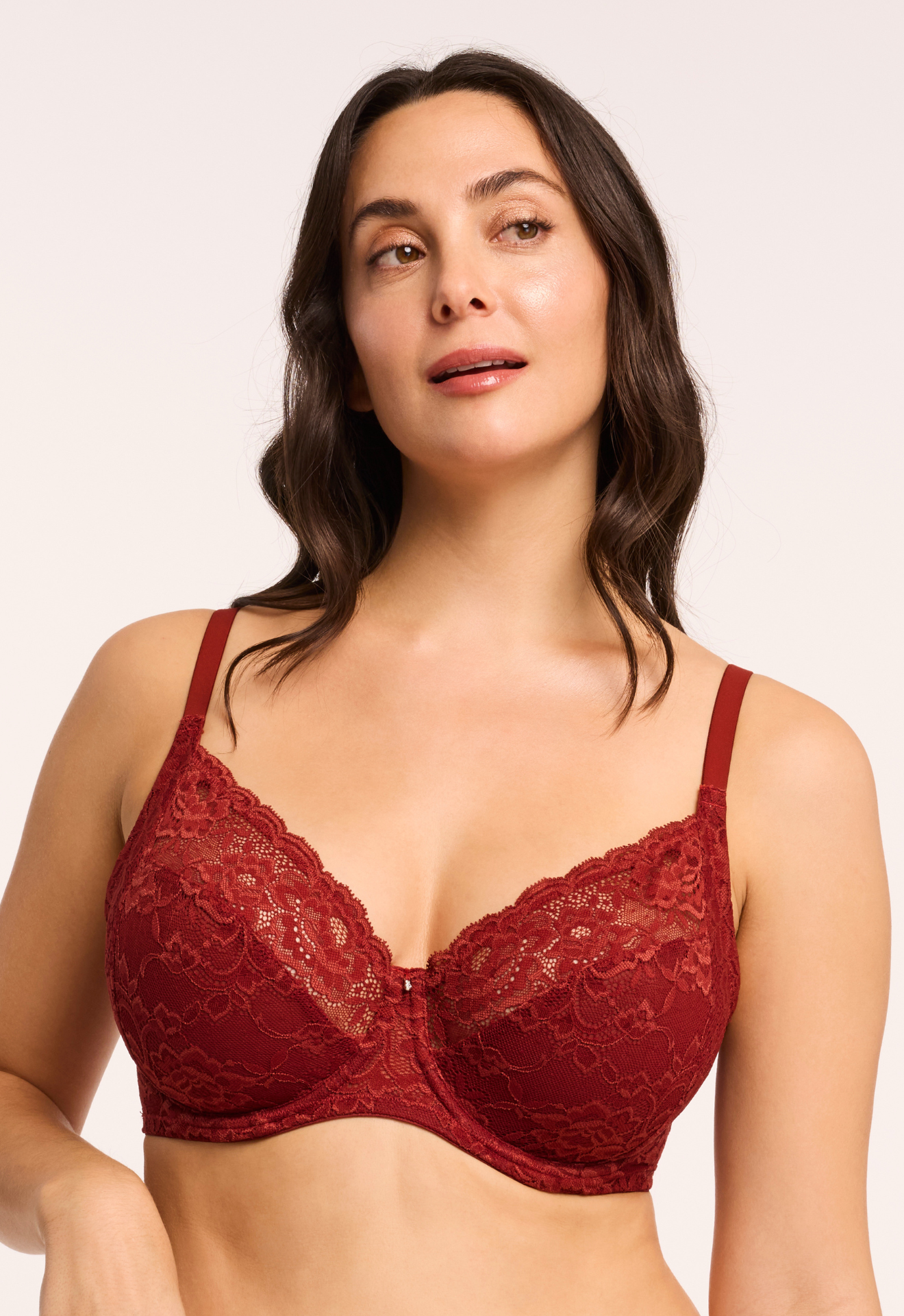 Montelle Muse Full Cup Lace Bra - Chili Bra Fittings by Court