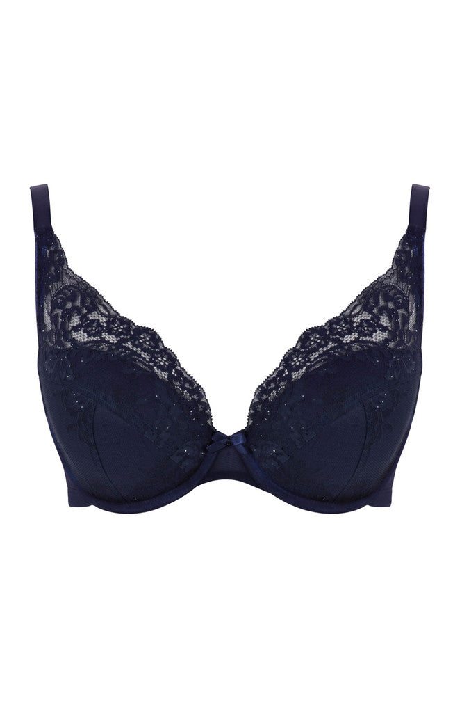 Panache Ana Padded Plunge Bra *Final Sale* Bra Fittings by Court 28G US / 28F UK MIDNIGHT SEQUIN