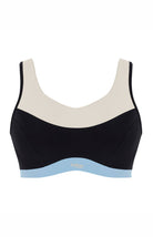 Sculptresse by Panache Upbeat Sports Bra - Fashion Color NEW Bra Fittings by Court 34I US / 34G UK BLACK / CHALK