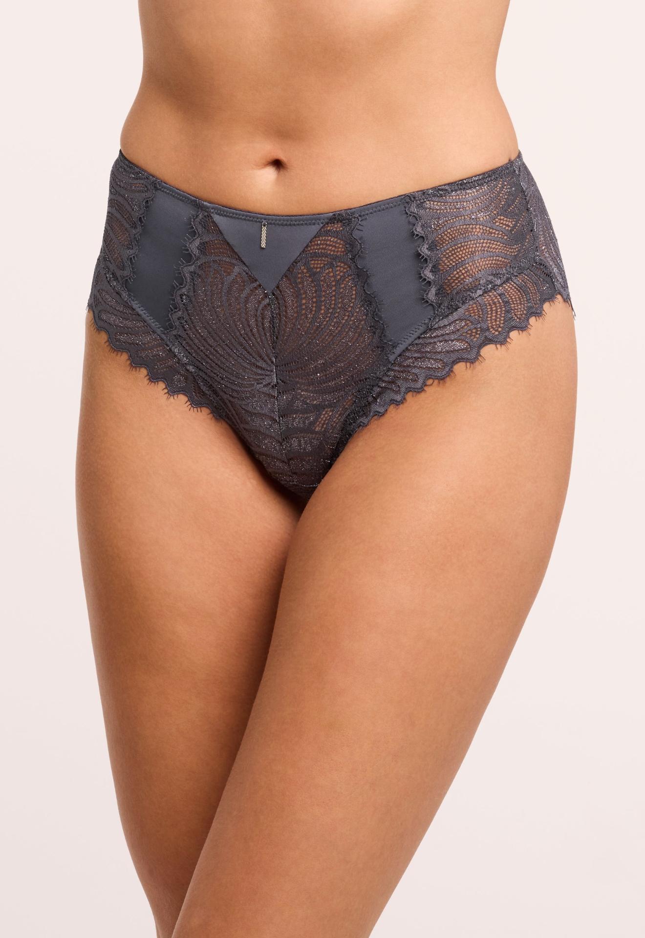 Montelle Lights Out High Waist Brief-Magnet/Silver Bra Fittings by Court 6 US / 10 UK (S) MAGNET/SILVER