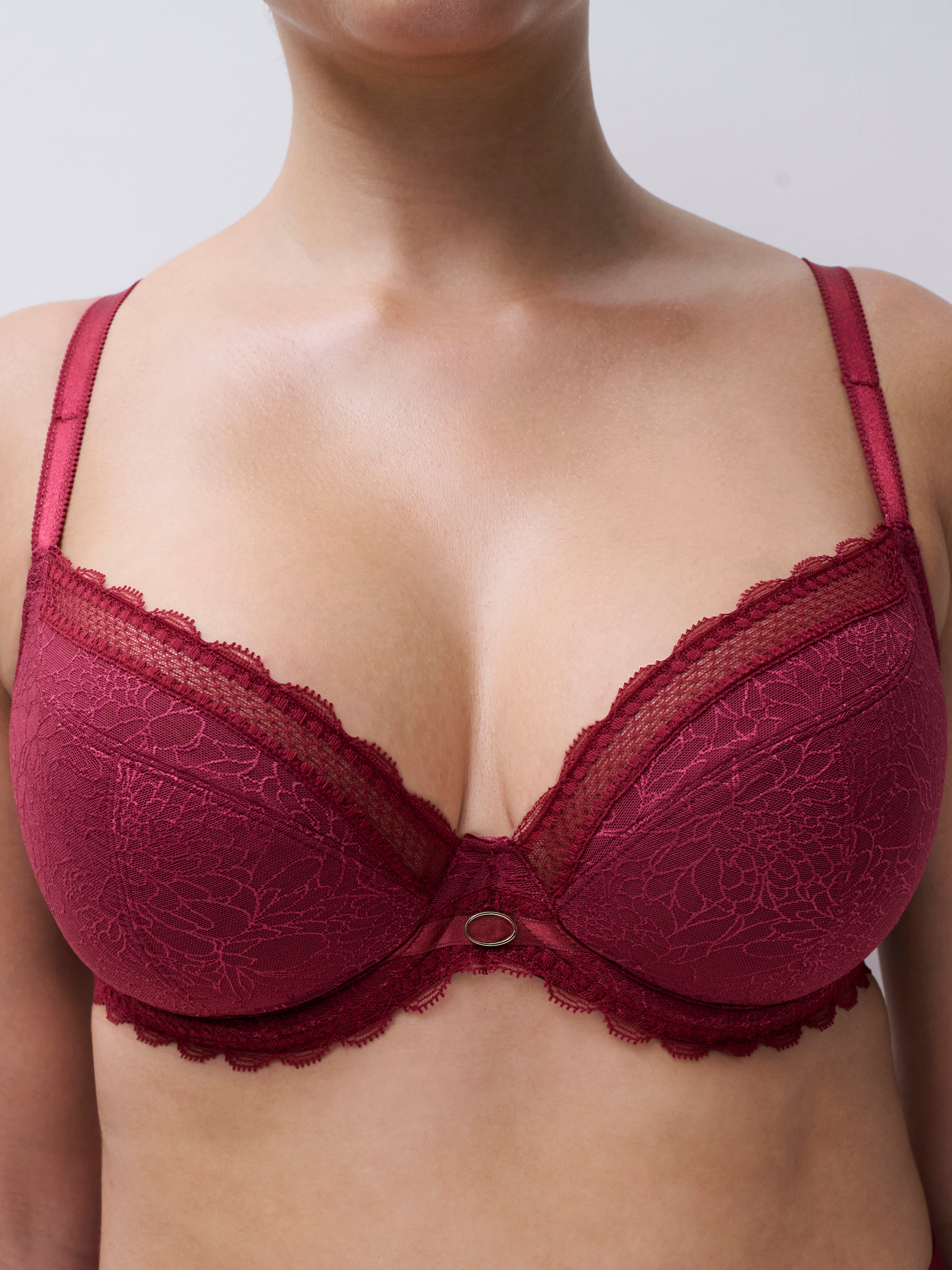 Chantelle Belle Sexy Unlined Plunge Bra - Raspberry Chantelle