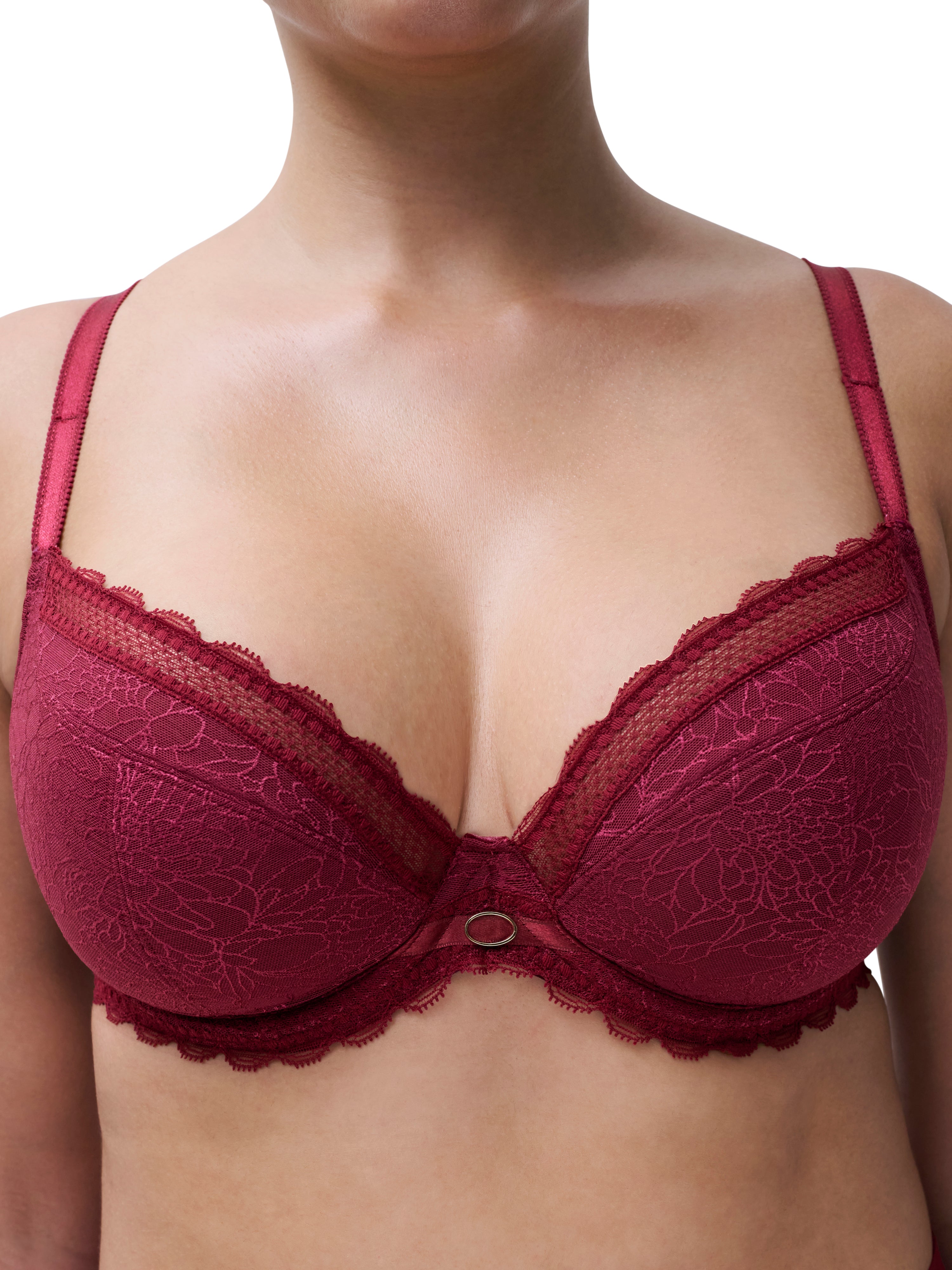 Chantelle Belle Sexy Unlined Plunge Bra - Raspberry Chantelle