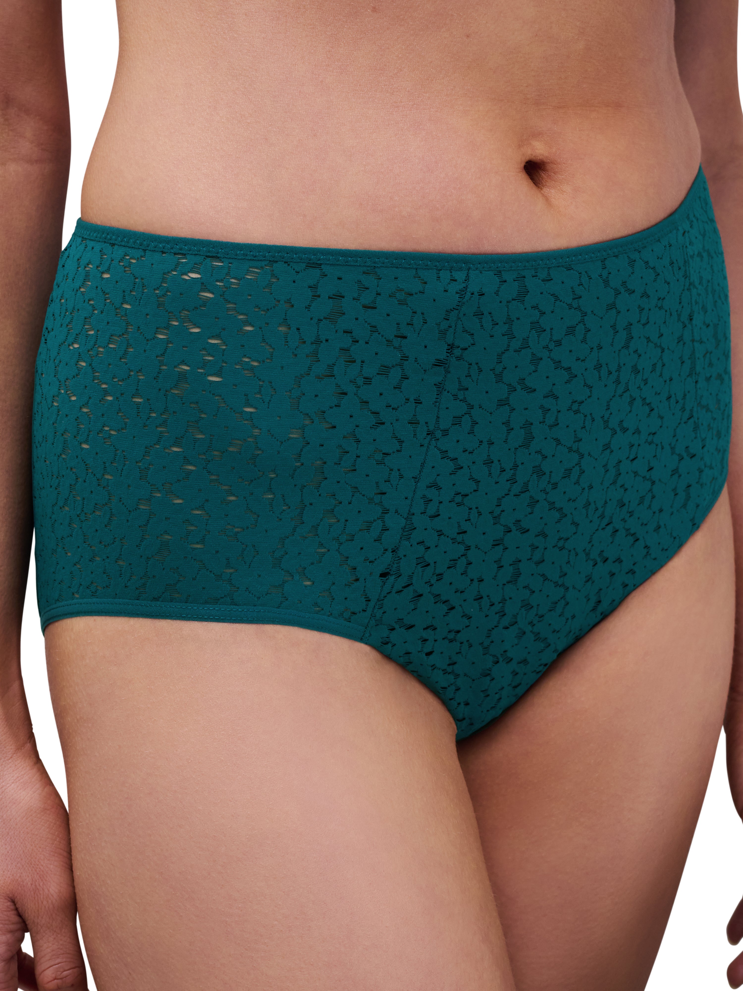 Chantelle Norah Comfort High Waist Brief - Emerald Green Chantelle 6 US / 10 UK (S) EMERALD GREEN