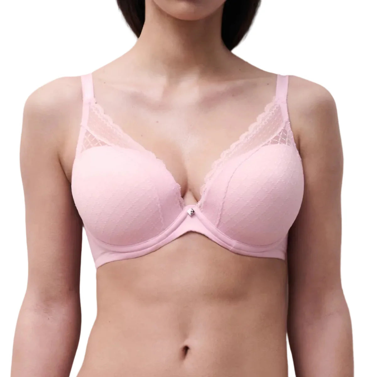 Chantelle Norah Chic Plunge T-Shirt Bra - Candy Pink Molded Cup Chantelle