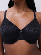 Chantelle Magique Seamless Unlined Back Smoothing Minimizer Chantelle 30DD (E) BLACK