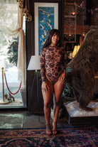 Kilo Brava Mesh Bodysuit - Black Floral Kilo Brava