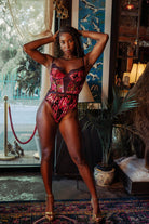 Kilo Brava Velvet Underwire Bodysuit- Tapestry Kilo Brava