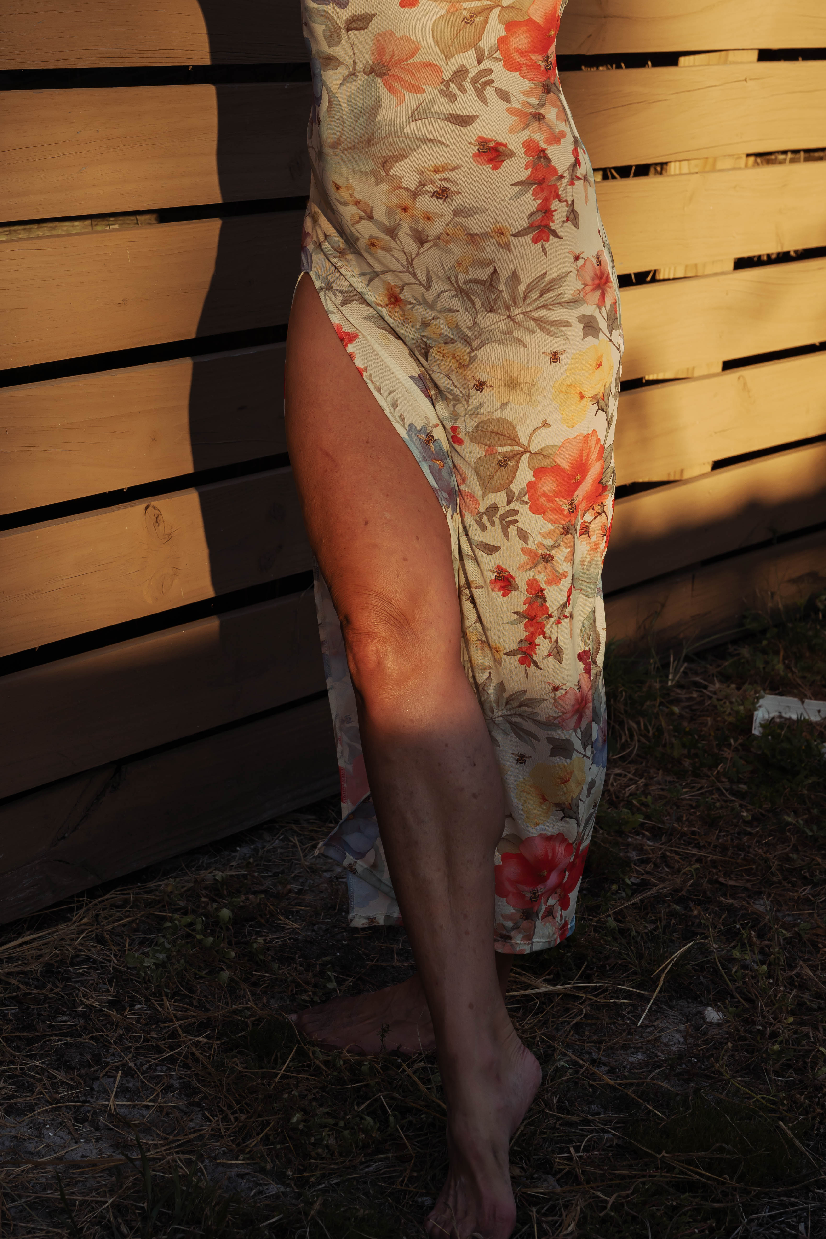 Kilo Brava Mesh Maxi Dress - Honeybee Floral Bra Fittings by Court