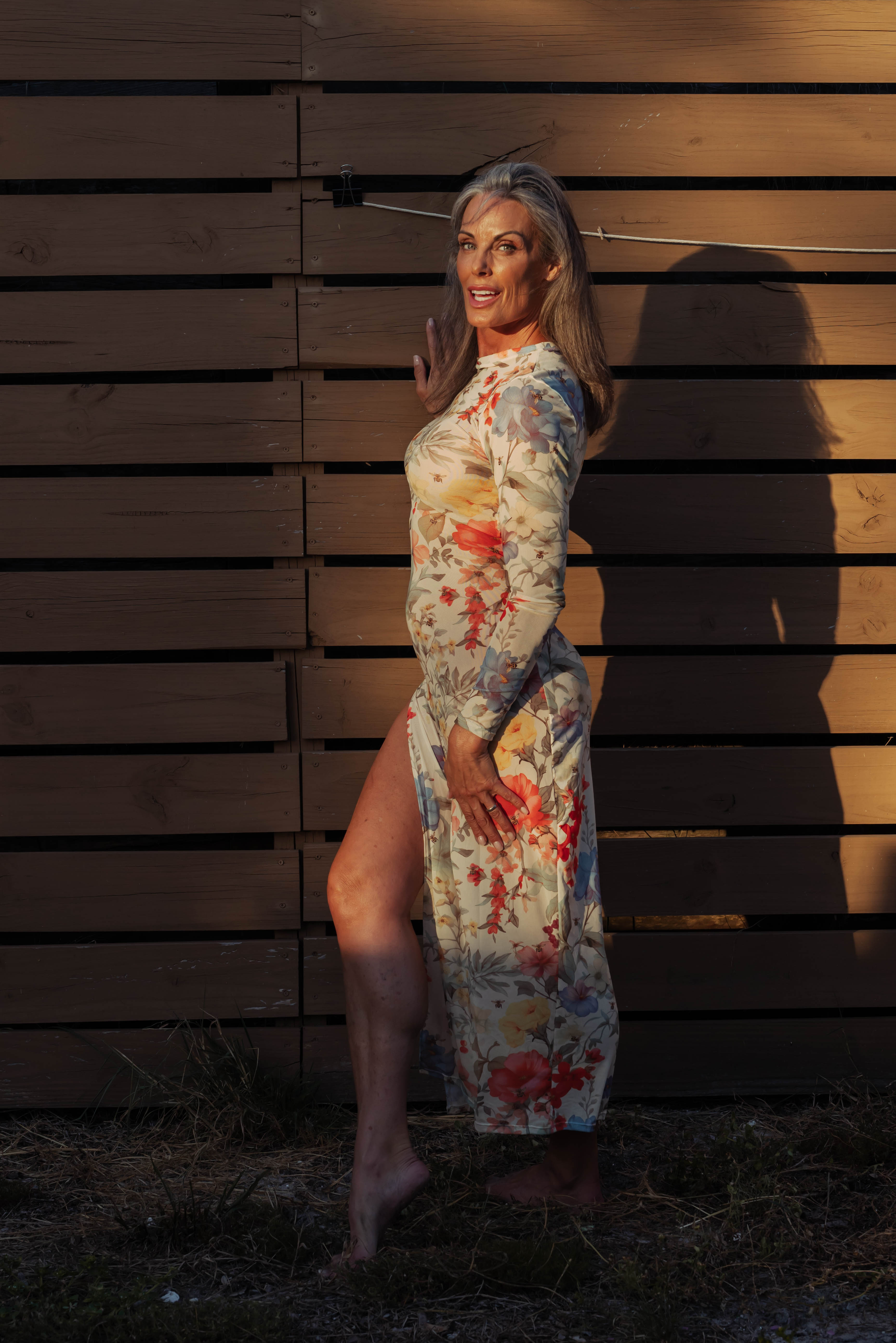 Kilo Brava Mesh Maxi Dress - Honeybee Floral Bra Fittings by Court