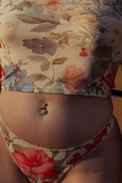 Kilo Brava Mesh Thong - Honeybee Floral Bra Fittings by Court