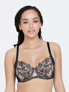 Skarlett Blue Entice Full Coverage Bra Fittings by Court 32G US / 32F UK BLACK / NYLON