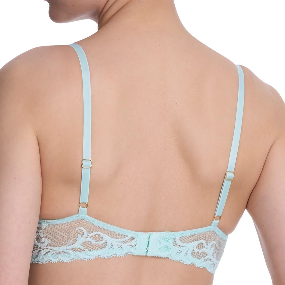 Natori Feathers Plunge Fashion Color - Whipped Mint Lace Molded Cup Bra Fittings by Court