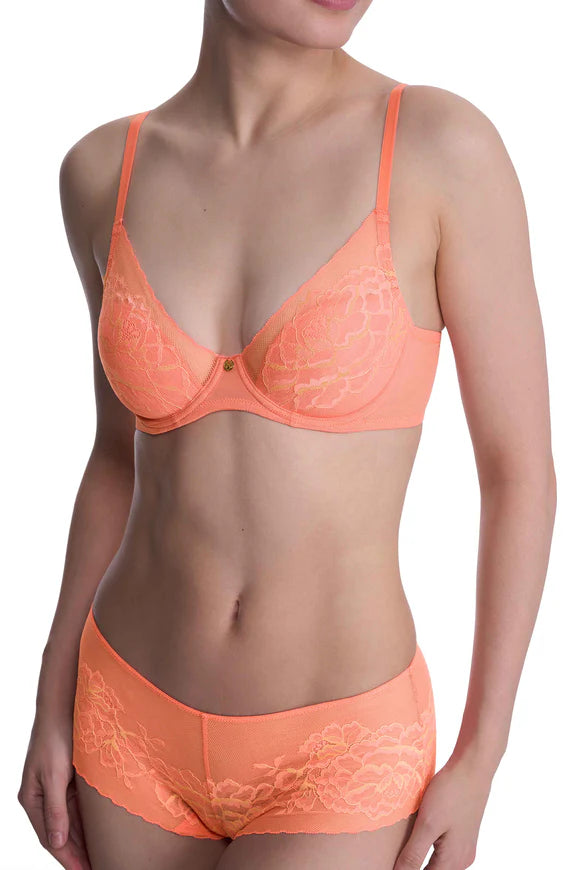 Natori Flora - Rosy Coral / Apricot Glow *Final Sale Molded Cup Natori