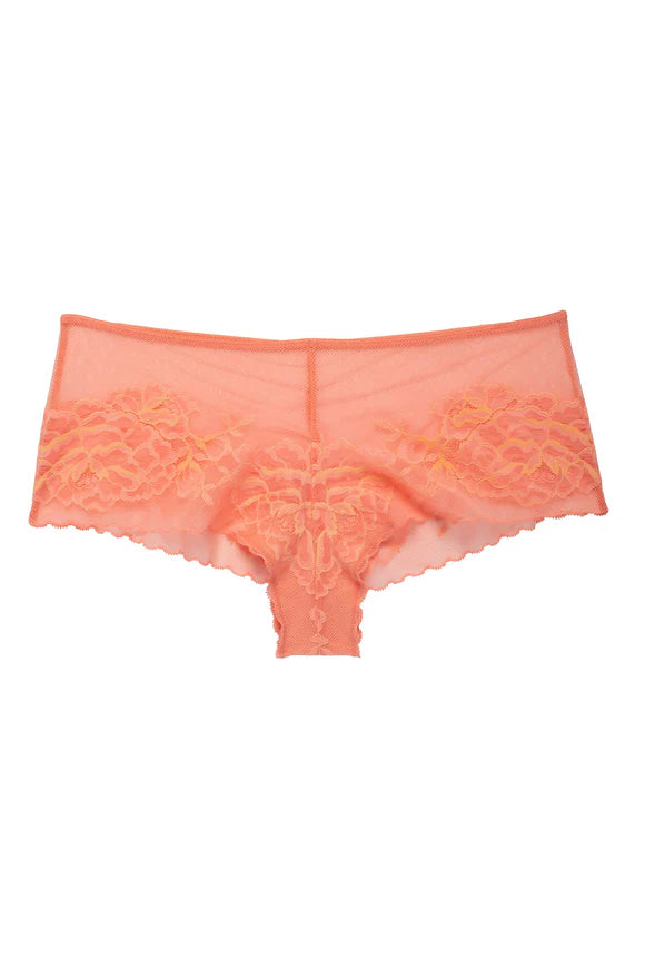 Natori Flora Girl Brief *Final Sale Bra Fittings by Court 12 US / 16 UK (XL) ROSY CORAL / APRICOT GLOW