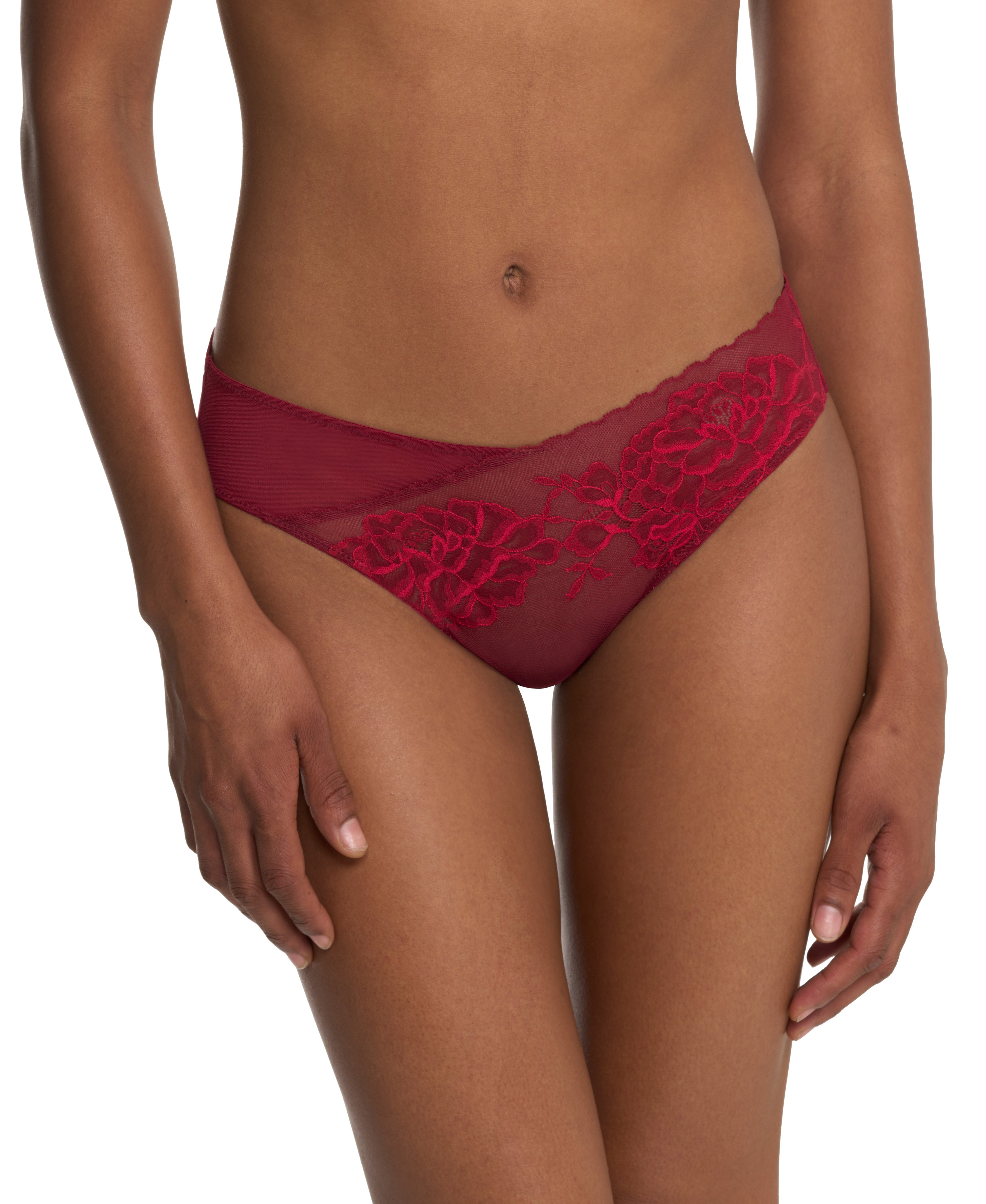 Natori Flora Bikini Brief -Red/Bonfire Bra Fittings by Court