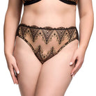 Dita Von Teese Fortunia Hi Cut Brief Bra Fittings by Court 10 (S) BLACK / ROSE GOLD