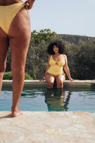 Curvy Kate Holiday Check Non-Wired Swimsuit - Sunshine Yellow Bra Fittings by Court