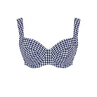 Panache Olivia Full Cup Bikini Top-Navy Gingham Bikini Bra Fittings by Court 30G US / 30F UK NAVY GINGHAM