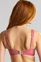 Panache Olivia Full Cup Bikini Top - Red Gingham Bikini Bra Fittings by Court