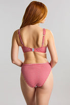 Panache Olivia Full Cup Bikini Top - Red Gingham Bikini Bra Fittings by Court