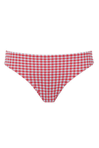 Panache Red Gingham Classic Bikini Bottom Bra Fittings by Court 4 US / 8 UK (XS) RED GINGHAM