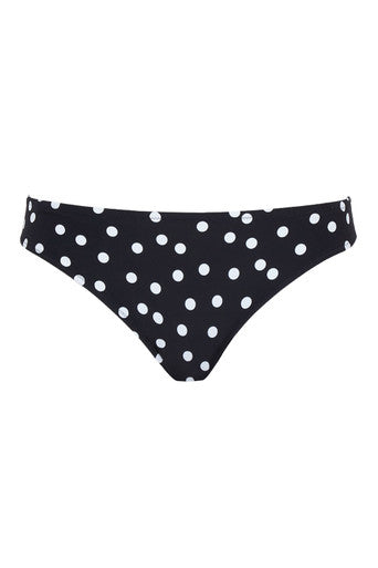 Panache Classic Bikini Bottom - Polka Dot Print Bra Fittings by Court 4 US / 8 UK (XS) BLACK POLKA DOT