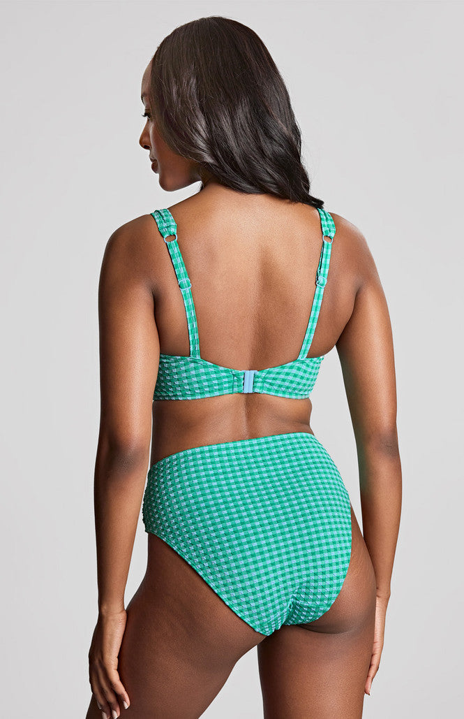 Panache Green GIngham Midi Bikini Bottom Bra Fittings by Court