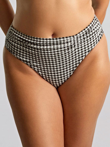 Panache Black Gingham Midi Bikini Bottom Bra Fittings by Court