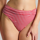 Panache Red Gingham Midi Bikini Bottom Bra Fittings by Court