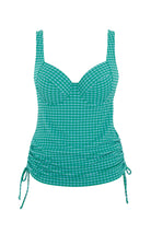 Panache Iris Balcony Tankini Top Bikini Bra Fittings by Court 32DD GINGHAM GREEN