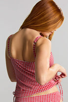 Panache Iris Balcony Tankini Top -Red Gingham Bikini Bra Fittings by Court
