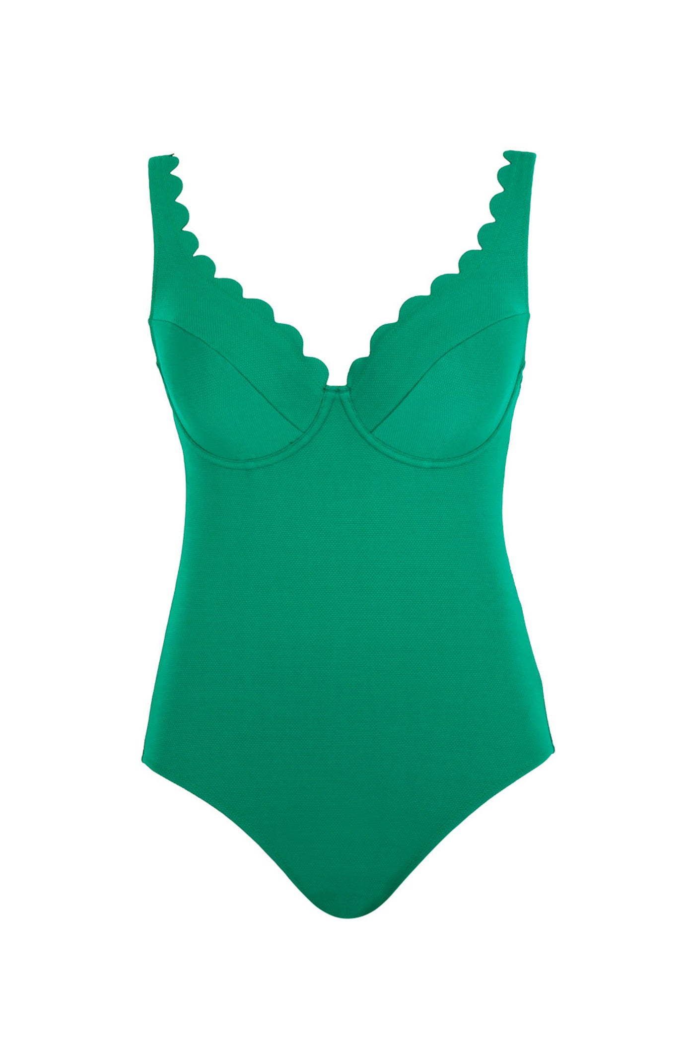 Panache Rita Plunge One Piece Swimsuit *Final Sale Bra Fittings by Court 32DDD US / 32E UK VERDE GREEN