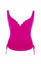 Panache Selene Scallop Tankini Top Tankini Bra Fittings by Court 30DDD US / 30E UK MAGENTA