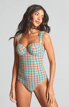 Panache Monica Balcony Swimsuit Seersucker Print Bikini Bra Fittings by Court