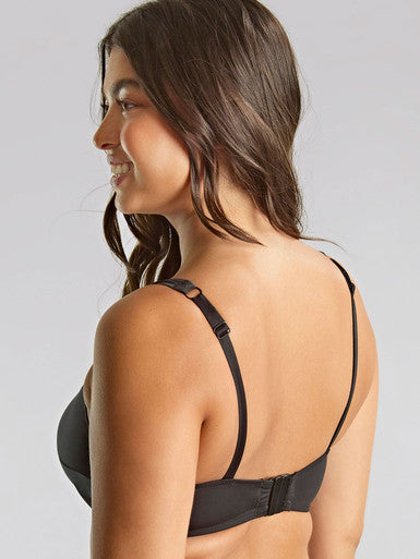 Panache Gina Square Neck Crop Bikini- Signature Black Bikini Bra Fittings by Court
